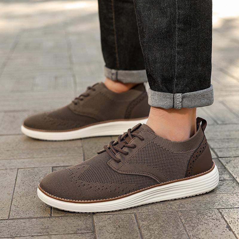 2025 Popular Flying Weaving Casual Shoes Men's Loafers Dress Walking Shoes Mesh Oxford Shoes