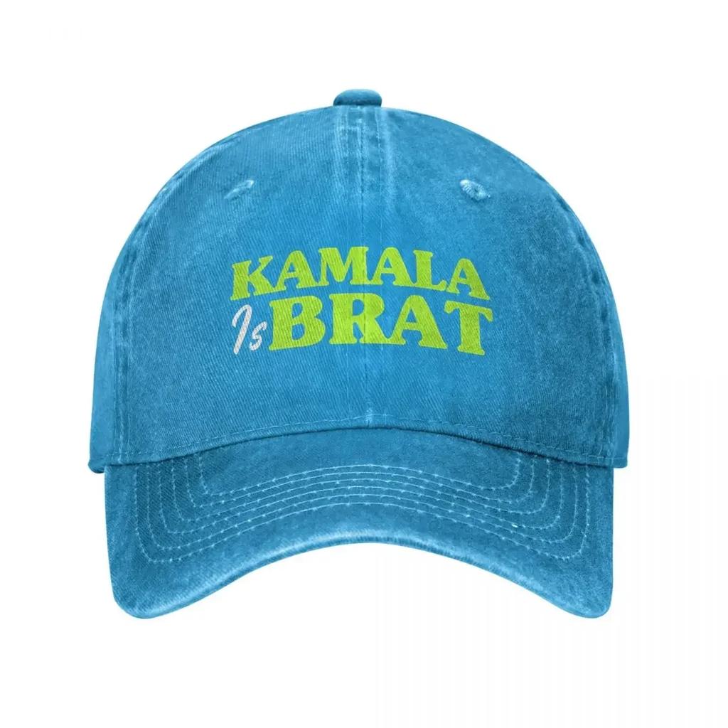 Kamala Harris Is Brat Unisex Style Baseball Caps Distressed Denim Caps Hat Casual Outdoor Activities Gift Sun Cap