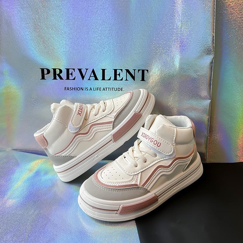Children's board shoes small white shoes high top daddy shoes casual sports shoes autumn new medium children pupils
