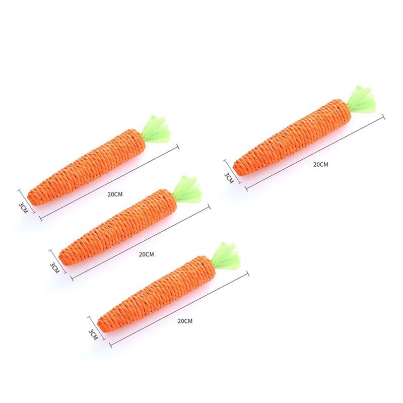 1/2/3/4/5pcs Fun Cat Teething Stick Sound Carrot Cuddle Toy Anti-Bite Scratch Board Pet Supplies For Interactive Entertainment