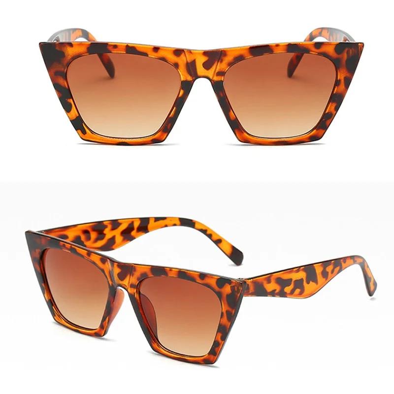 Damskie nowe okulary przeciwsłoneczne kocie oczy unisex Retro kwadratowa ramka ponadgabarytowe okulary okulary UV400 odcienie okulary podróżna ochrona oczu