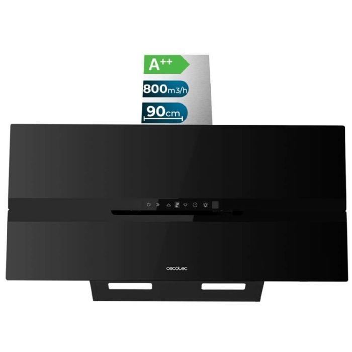Hotte décorative - CECOTEC - Bolero Flux DT 908010 - Verre Noir - 90 cm - A++