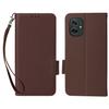 For Motorola Moto G55 5G Case with Wrist Strap Litchi Texture PU Leather Wallet Phone Cover