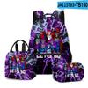 Mode Nieuwigheid Mode Cool Gorilla tag 3D Geprint 3 stuks/Set Student Schooltassen Laptop Dagrugzak Rugzak Lunchtas Etui