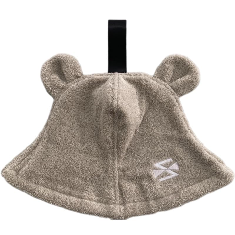 

Полотенце для сауны Bear Ear, коврик для сауны, в комплекте [SENFINITY] Шапка, 100% хлопок, ткань, можно стирать, женская, мужская, (Грейдж)