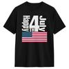 Happy 4th of July 1 Men's T Shirt Humor Tee Shirt Short Sleeve O Neck T-Shirts 100% Cotton Unique Clothing