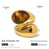 18K Gold Plated Stainless Steel Flower Pearl Ring, Custom Vintage Statement Ring for Cocktail Party Birthday Gift