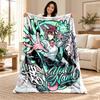 Dandadan Custom Name Fleece Blanket Personalized Soft Cozy Throw Blanket Customized Gift for Birthday Christmas