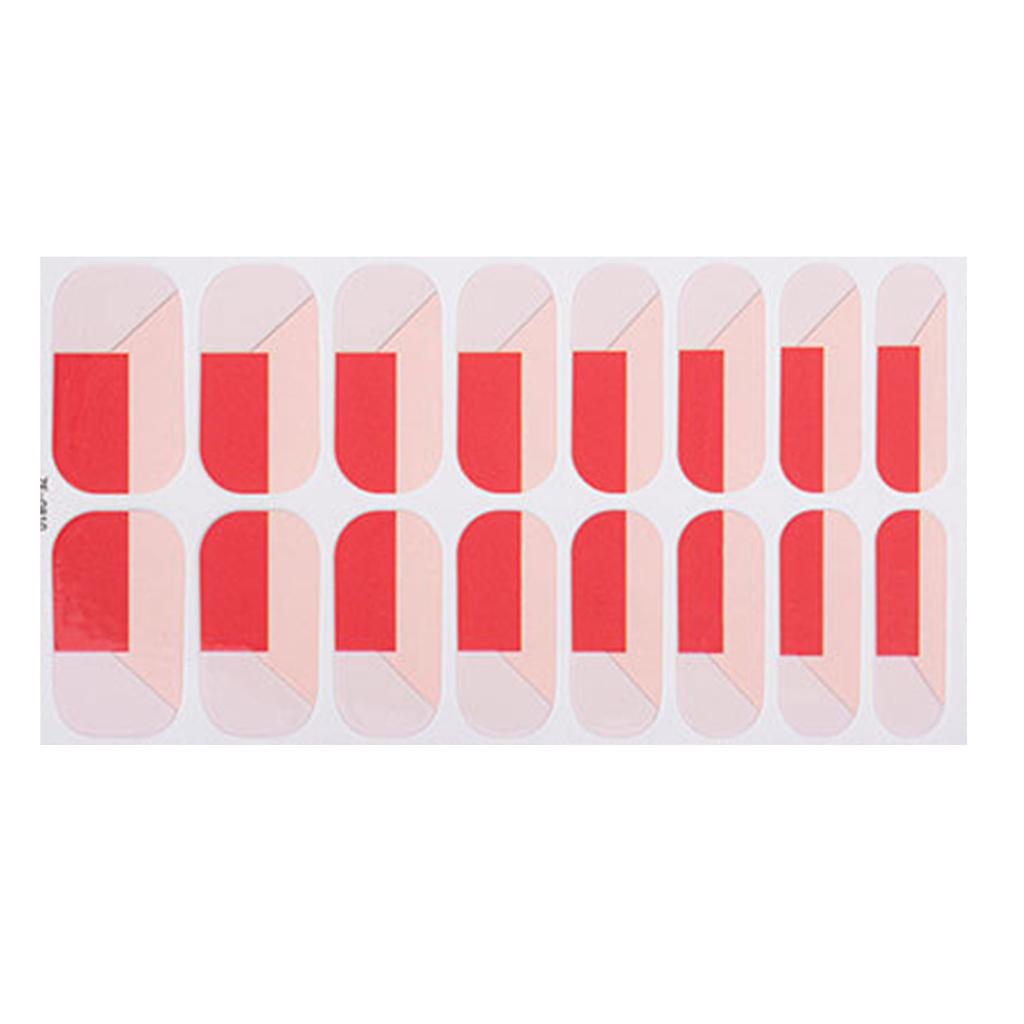 French Tip Nail Sticker Glittering Nail Polish Stickers Flowers Gels Nail Strips Nail Art Decortions Manicures Supplies