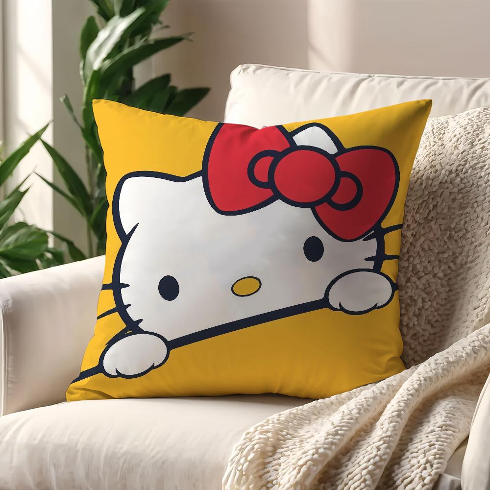 Kawaii H-Hello K-Kitty Cushion Cover For Pillow Printing Sofa Decoration Home Car Room Coffee Shop Office Nordic Simplicity