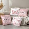 Vikama Pink Butterfly 45X45Cm Pillow Cover Soft Decorative Cushioncase For Sofa Bedroom Living Room Home Decor