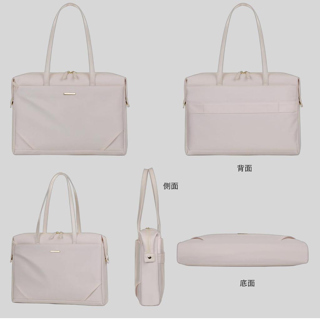 Welltude Women's Business Tote Bag, PC A4 Size, Perfect for Job Hunting, Commuting, and School, Slim, Lightweight, Water-Repellent, and Shoulder