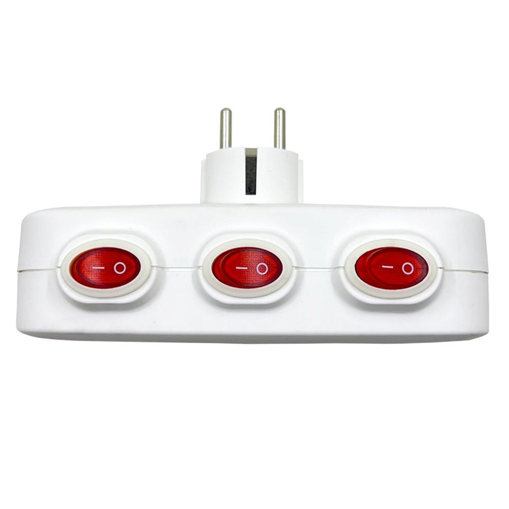 For Electric Shavers 3-Port Socket Flexible Control 150.5*83*81mm 16A 250V Rating 3680W Maximum Power Flame-Retardant PP