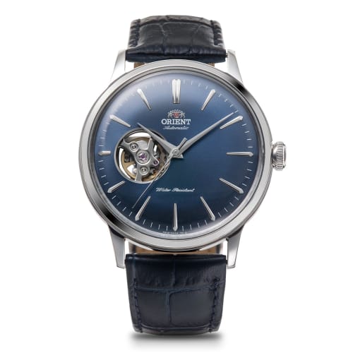 

Orient Bambino Automatic Watch, Mechanical, Open Heart, Navy Blue, RN-AG0008L, with Japanese Manufacturer s Warranty.