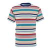 Koszula w paski Krótki rękaw Retro T-shirt Kolorowy Vintage T-shirt w paski