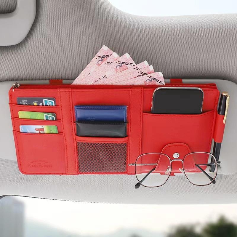 For BMW E87 For BMW Car Sun Visor Bill Pen Business Card Holder Storage Box Sunglasses Clip Stowing Tidying Multifunctional Car Accessories