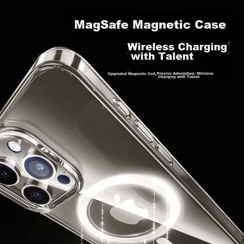 IPhone 13 Pro Case, MagSafe Protective Cover, Ultra-Clear High Transparency Ultra-Thin Shockproof Simple Transparent Soft Back Case for IPhone 13 Pro