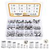 230PCS SAE & Metric   UNC Erts Rivnut Assortment Kit, Flat Head Insert Nut Assort #8-32#10-24 1/4"-20 3/8"-16 5/16"-18 and M3  M5 M6 M8 M10 M12