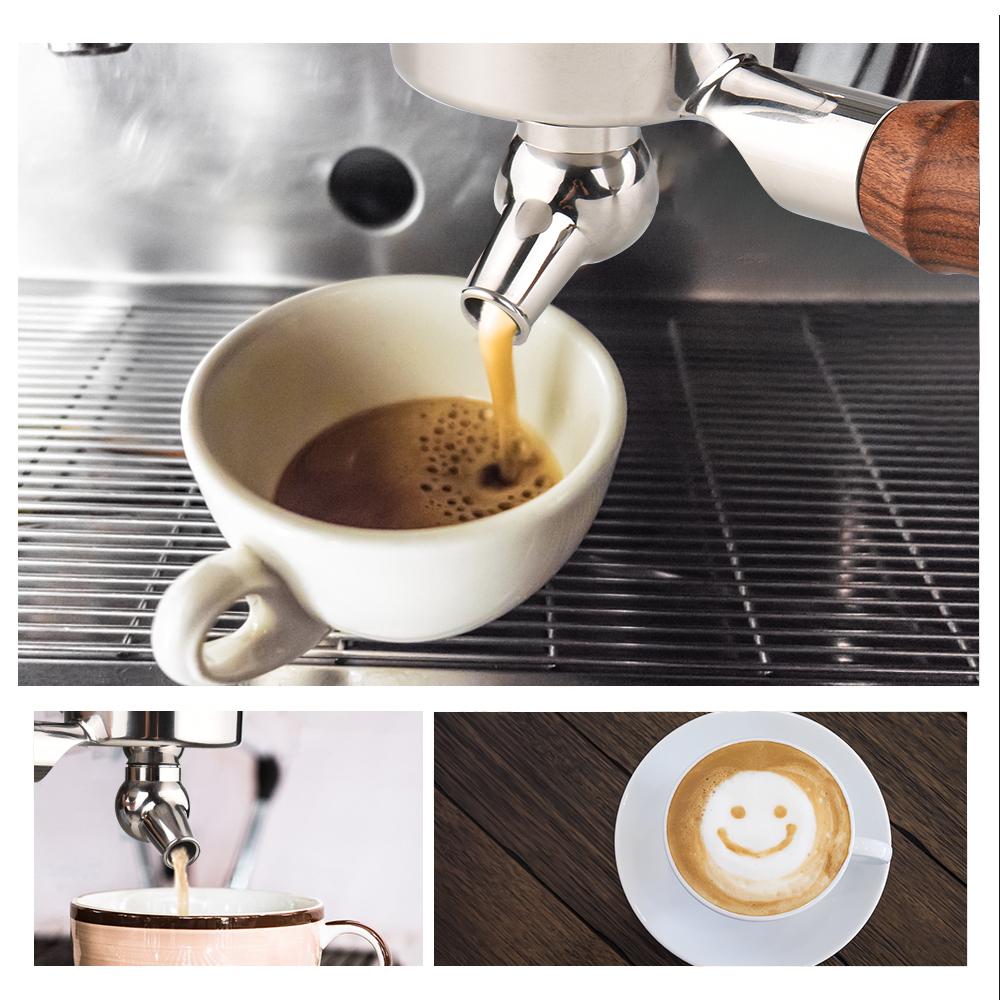 51mm 3 Ears Stainless Steel Portafilter Wooden Coffee Handle Cup Filter Basket Replacement for Donlim KF6001 Bear KFJ-A02N1 Petrus PE3690 Homix