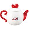 Sanrio Hello Kitty Edgy Teapot with Ribbon, White, Approx. 18 X 11 X 14 Cm, 500ml, SAN4798
