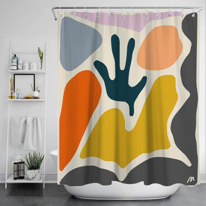 

Waterproof Shower Curtain With Landscape Painting 180*180cm Bathroom Accessories