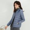 Women's Plus Size Lightweight Hooded Down Jacket - 90% Thin White Duck Down, Autumn/Winter Fashionable Outerwear