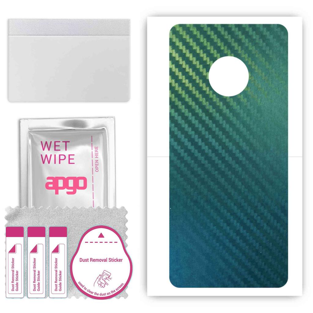 apgo Protective Skin Sticker for the back compatible with Huawei Enjoy 20 Plus 5G, Wrap Film, Foil, Vinyl - Pattern Carbon Chameleon CAKA1