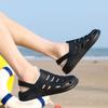 WTEMPO Summer Men's Sandals Hollow Flat Heel Adjustable Buckle Soft Thick Sole Non-slip Wear-resistant Quick Dry Wading Leisure Trend Beach Slippers