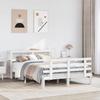 VidaXL Bed Frame with Headboard Without Mattress White 120x200 Cm 3306111