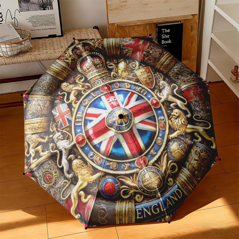 1 pz Impero Britannico Londra Inghilterra Ombrello Portatile Pieghevole Struttura a Ossa Forate Telaio in Ferro Ombrello da Esterno per la Casa