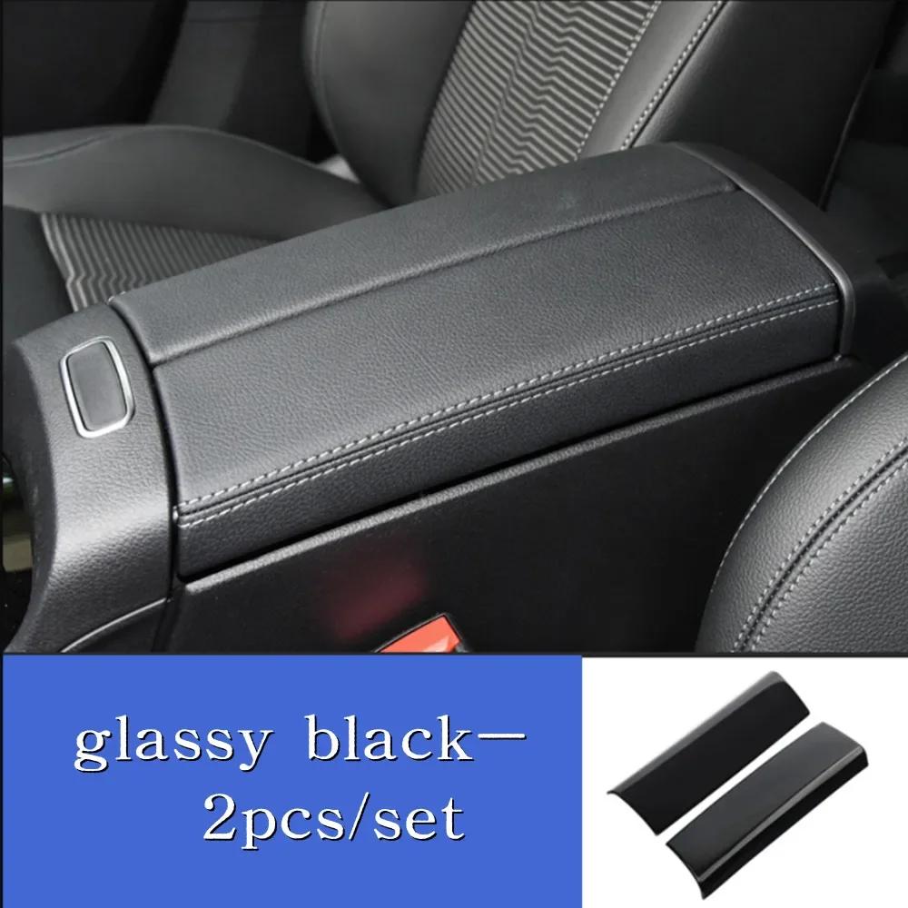 ABS Carbon Car Central Armrest Storage Box Panel Cover Trim For Mercedes Benz A B Class CLA GLA GLB W177 W247 C118 H247 -24