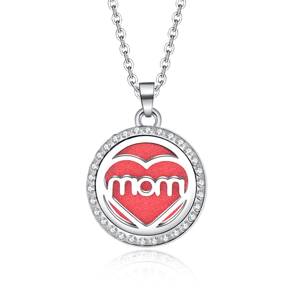 In-Stock Aromatherapy Hollow Diamond Pendant Necklace