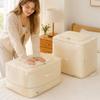 Space Saving Grey Diamond Pattern Quilt Storage Bag For Bedding Clothes And Home Travel Organization