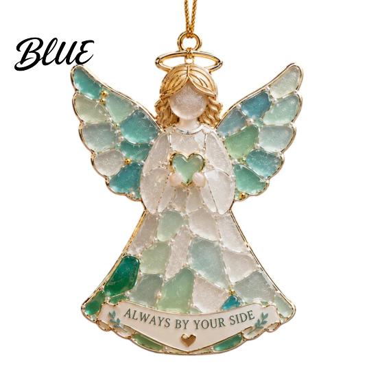 Christmas Tree Hanging Ornaments 2Pcs Sea Glass Ornament Seaglass Heart Bird Angel Star Decorative Acrylic Pendants Snowman Pendant Handmade