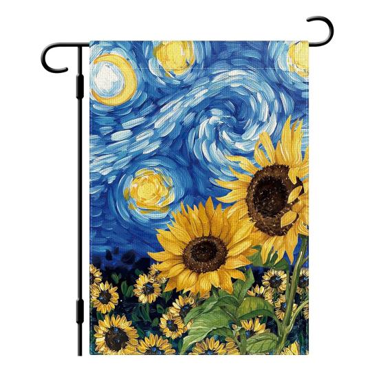 Hello Spring Floral Garden Flag 12x18 Inch Double Sided Colorful Flowers