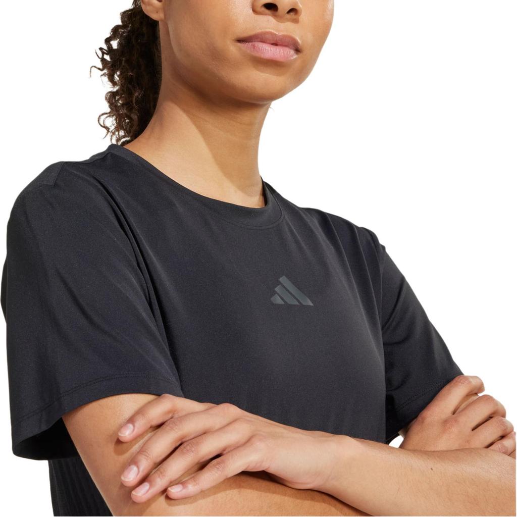 Adidas T Shirts Women's Black Crew Neck Moderate JZ6281