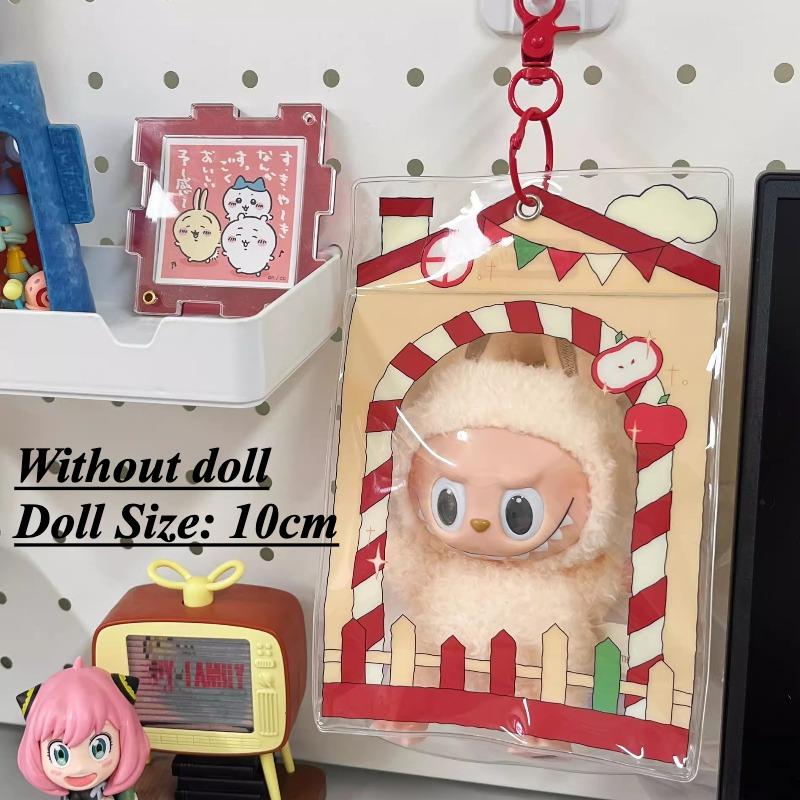 

Colorful House PVC Doll Storage Bags for 10cm Doll Original Design Girls Toys Display Bags Transparent Storage Bag Friends Gifts красный