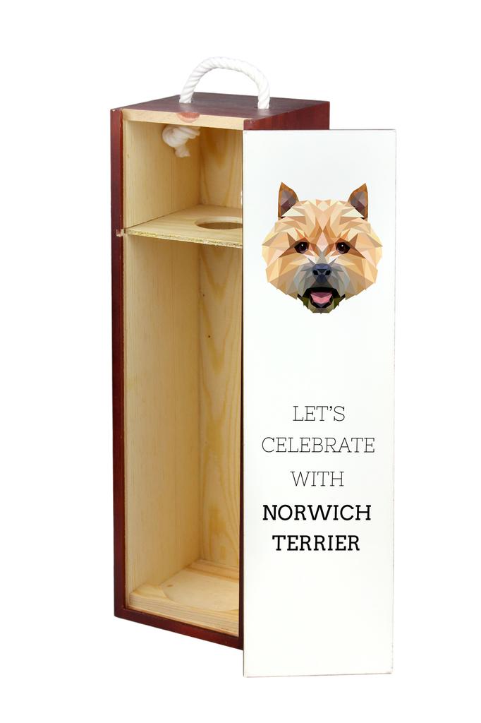 Norwich Terrier - Geometryczne Pudełko Ze Zdjęciem I Napisem Na Wino Marki Art-Dog