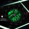 SANDA Fashionable Waterproof  Men's Electronic Watch Sports Multifunctional Large Dial Three Pin Double Display Men's Wrist Watc