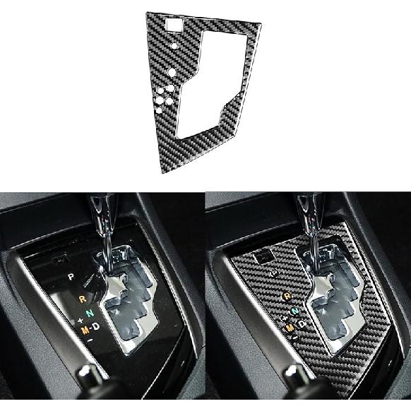Echte Premium-Kohlefaser-Auto-Mittelkonsolen-Schaltknauf-Panel-Rahmenverkleidung Weicher Aufkleber Kompatibel mit Toyota Corolla/Levin 2014 2015 2016 2017 2018