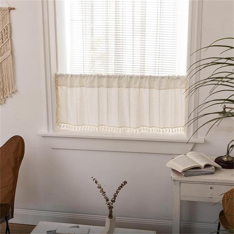 Home Door Curtain for Doorway, Light-filtering Privacy Curtain Bohemian Embroidered Curtain Decoration, Suitable for Temporary Room Dividers,