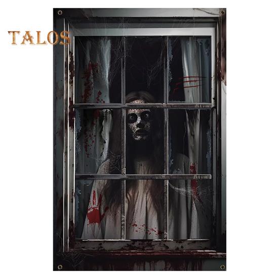 

Хэллоуин Страшный Оконный Покров Ужас Женщина Призрак Оконный Покров Занавес Внутренней Уличной Вечеринки Дом С Привидениями Окно Дверь Украшения Плакат C