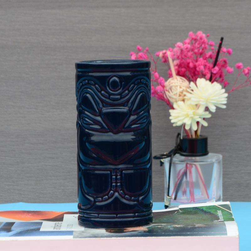 New Tiki Mug 250ml Tiki-mugs Cocktail Cup Beer Wine Mug Ceramic Tiki Mugs Art Crafts Creative Hawaii Milk Coffee Mugs