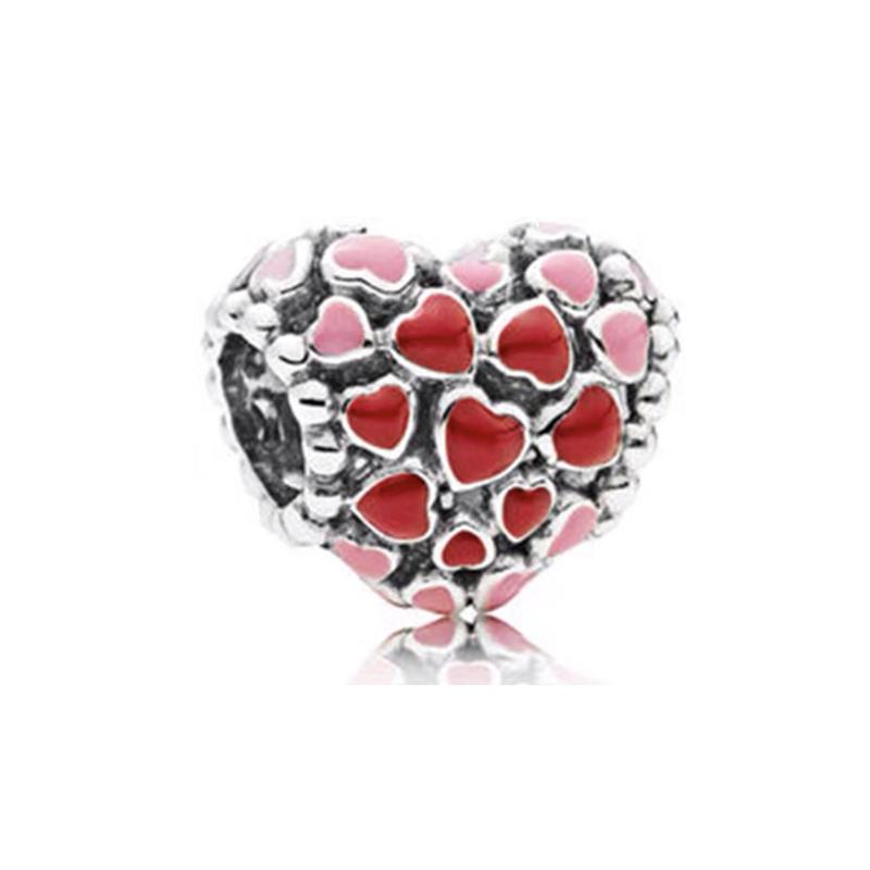 Fine Diy Women Jewelry Gifts Red Series Charm Beads Seeded Strawberry Maple Leaf Cherry Lucky Bag Fit Original Bracelet