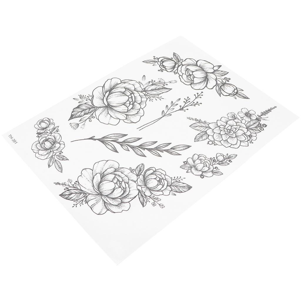 Temporäre Tattoos Frauen Wasserdicht Blume Lang Anhaltend Körper Fake Tattoo AufkleberTH 391