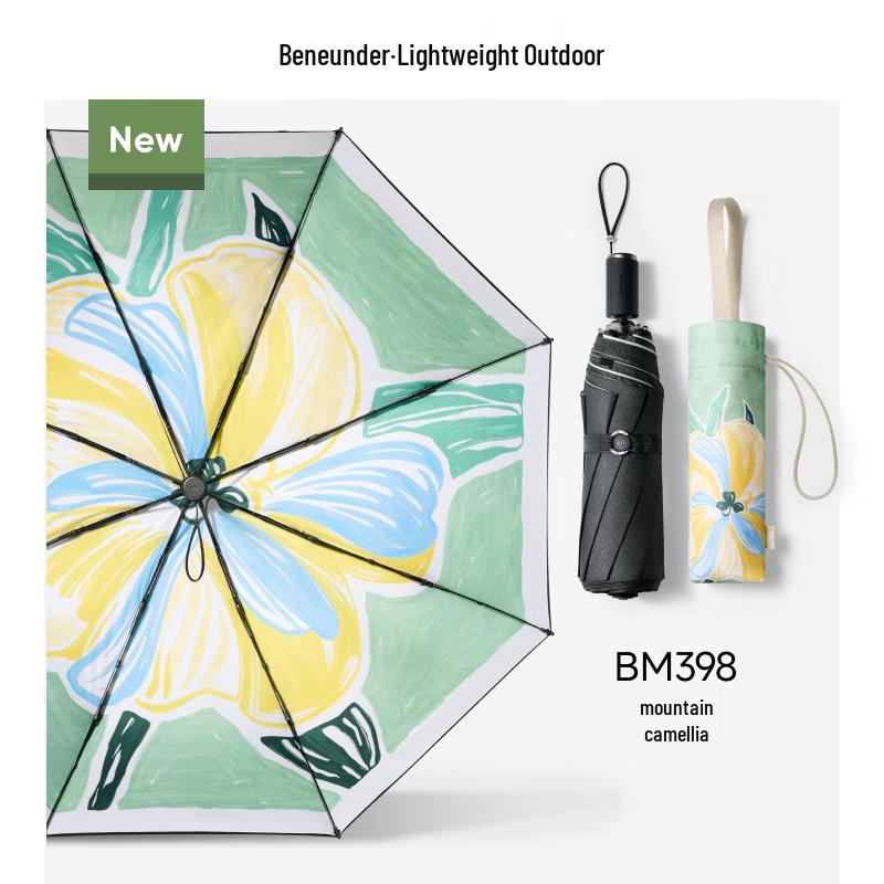 Beneath UV Protection Three-Fold Sun & Rain Umbrella