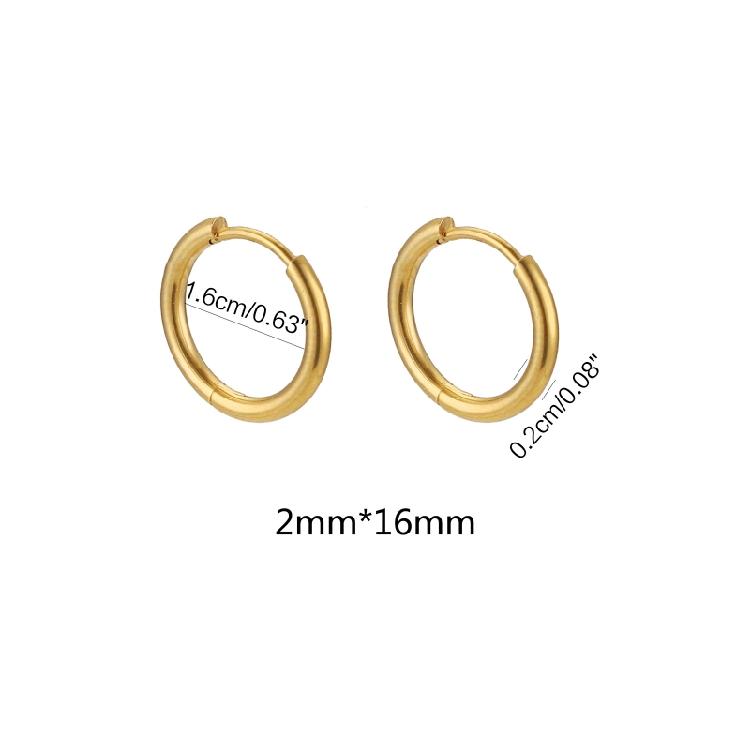 10Pcs Boucle d'oreille Femme Homme Punk Hiphop Cadeaux Acier Inoxydable Résistant aux Allergies Boucle d'oreille Anneau Huggie Piercing Oreille Homme