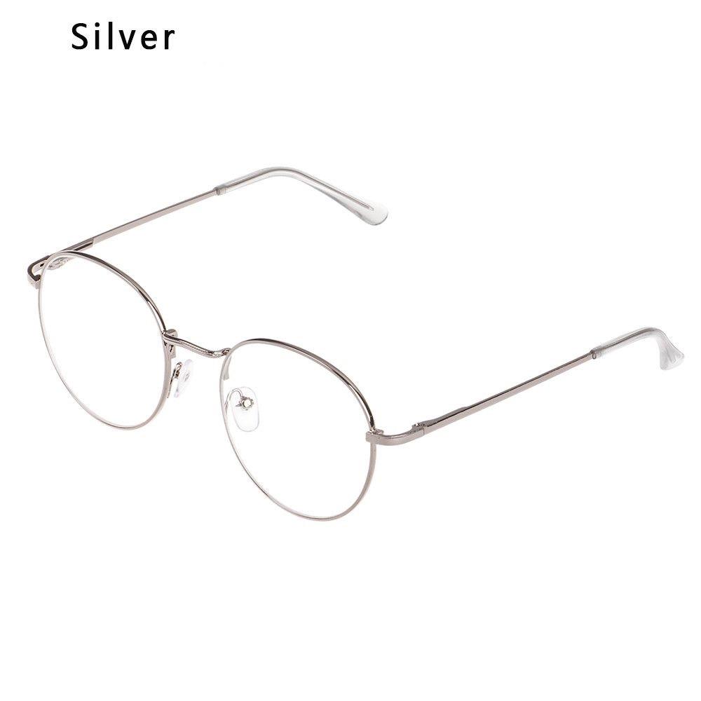 Unisex Metal Ultralight Round Frame Glasses Classic Optical Eyewear Myopia Glasses Vision Care eye glasses Strength 0.0~-4.0