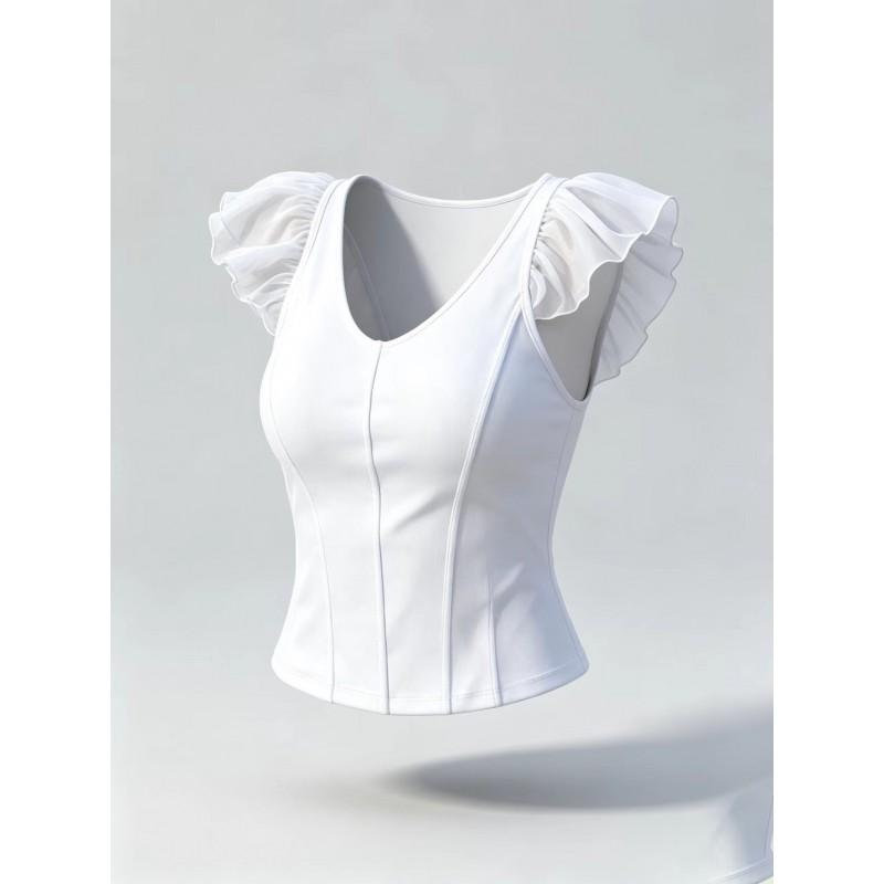 Womens Tennis Outfit Set Lightweight Sportswear Yoga Skirt Top 2-Piece Athletic Ensemble Golf Running Fitness