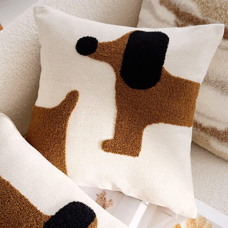 Cute Cartoon Dog Square Pillowcase